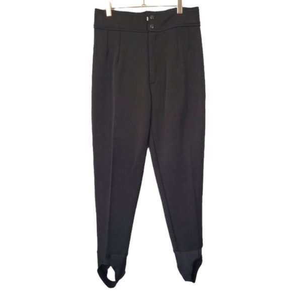Head Sportswear | Vintage Wool Stirrup Ski Snowboarding Pants Black Size Xs 10 - Picture 1 of 11